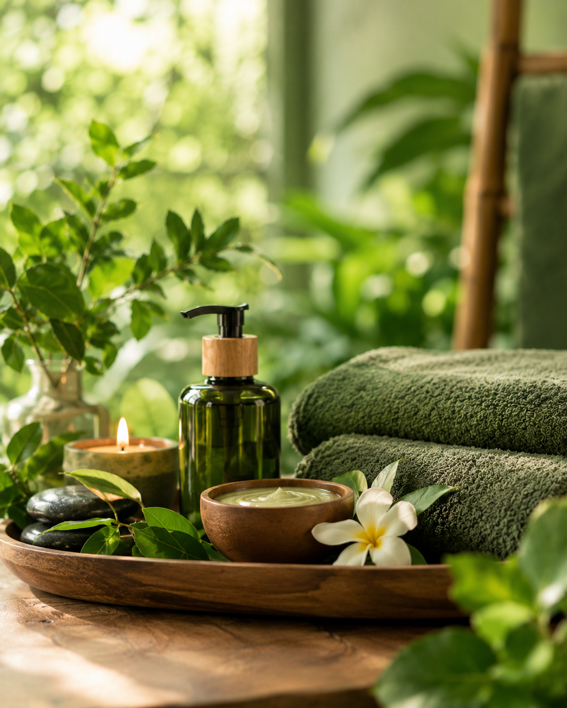 Peaceful natural wellness environment