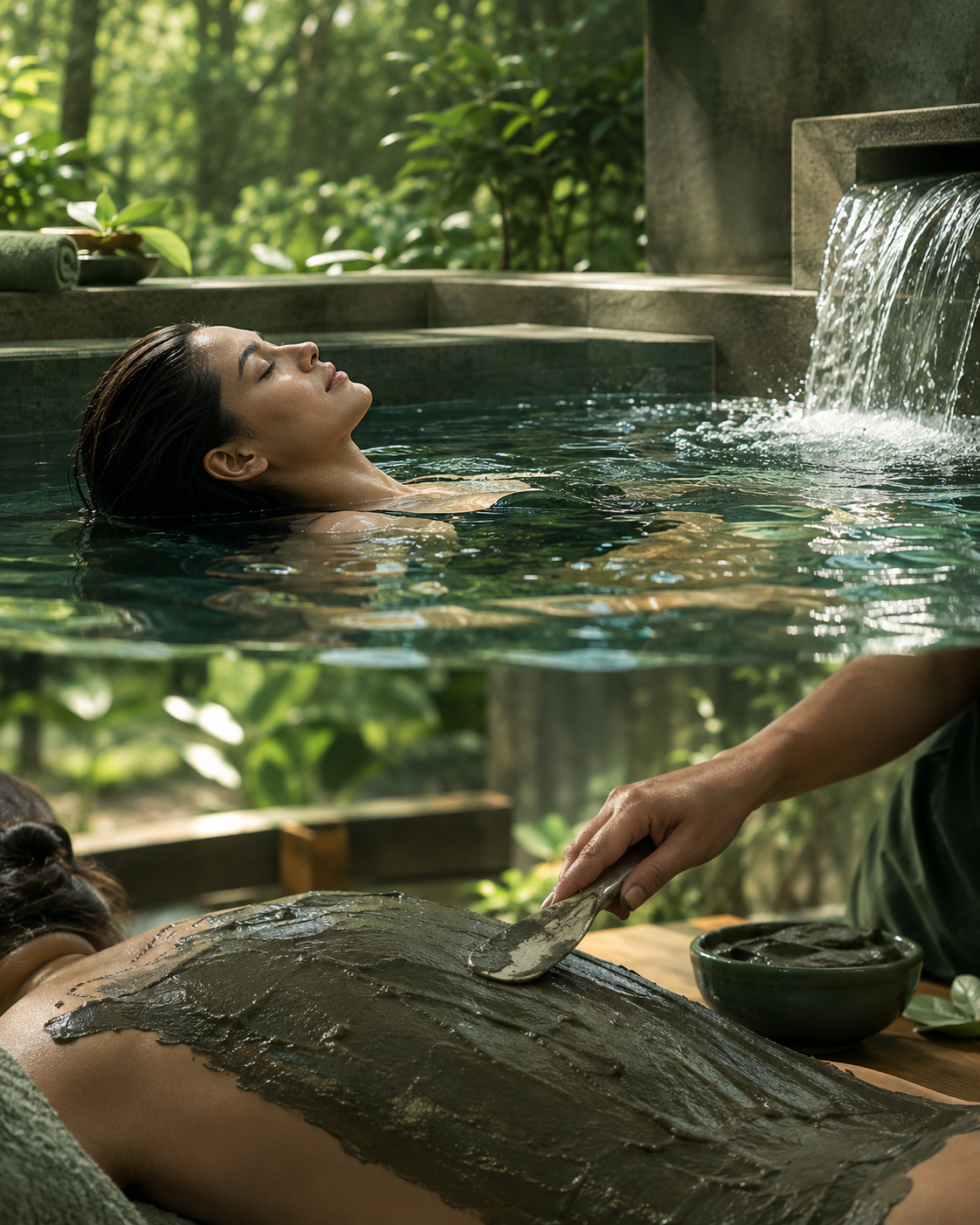 Water and relaxation in a wellness setting